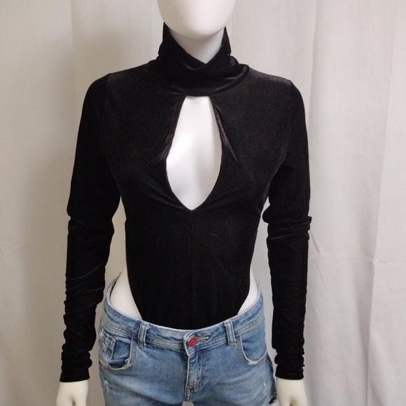 AFRM Tops - AFRM Black Long Sleeve Bodysuit